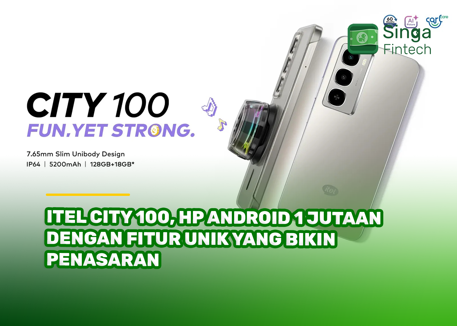Itel City 100, HP Android 1 Jutaan dengan Fitur Unik yang Bikin Penasaran